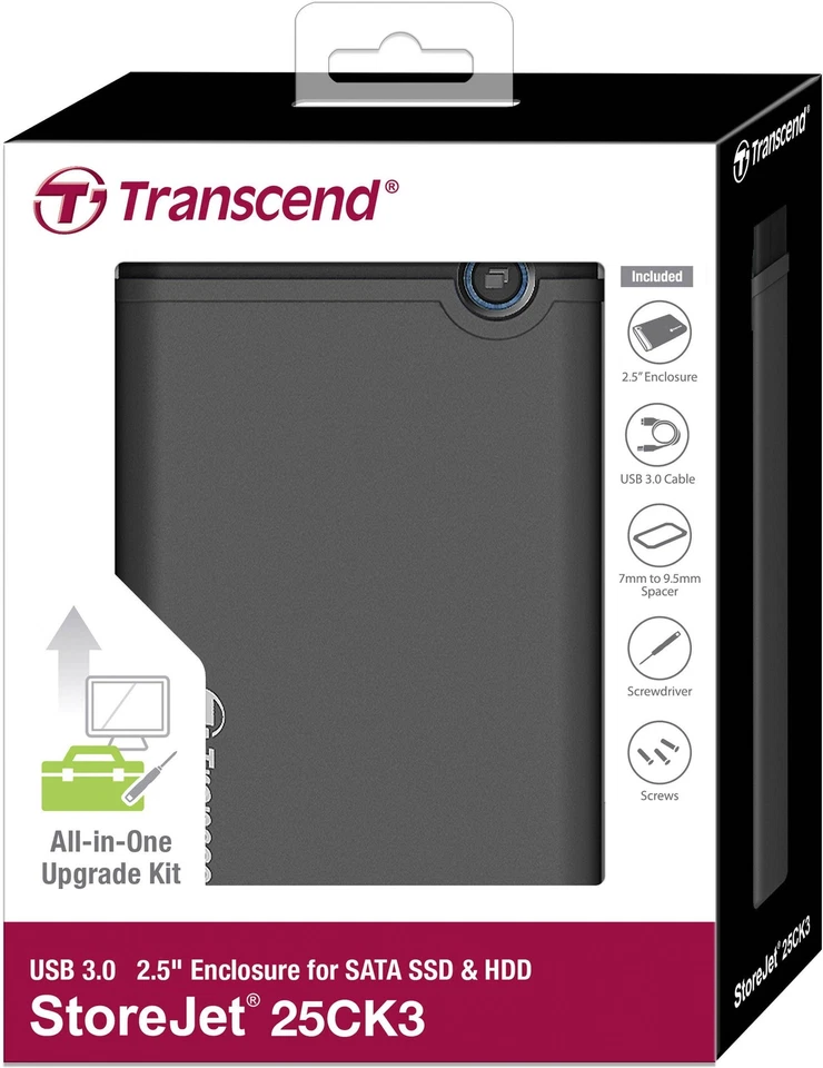 Transcend TS0GSJ25CK3 Portable Storage for PC or laptop SSD HDD Upgrade Kit - Image 1 of 3