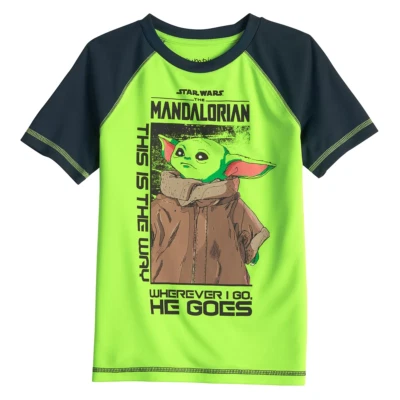Boys 4 Jumping Beans Star Wars Grogu aka Baby Yoda Active Graphic Tee - Image 1 of 4