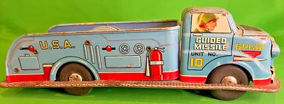 LOUIS MARX JUNIPER РАКЕТНЫЙ ГРУЗОВИК, БЛОК УПРАВЛЯЕМОЙ РАКЕТЫ NO 10 ГРУЗОВИКОВ США C-1960 - Изображение 1 из 4