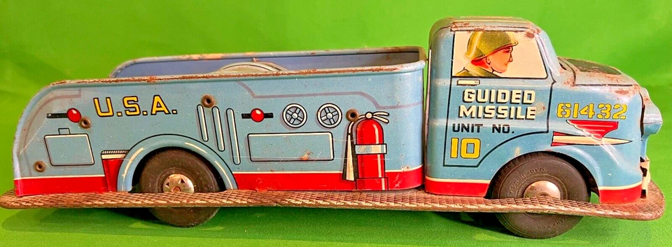 LOUIS MARX JUNIPER COHETE CAMIÓN, UNIDAD DE MISILES GUIADOS NO. Camión 10 U.S.A. C-1960 Foto 1 de 4