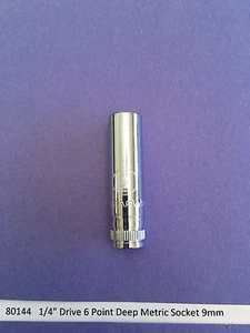 GearWrench 80144 1/4" Drive 6 Point Deep Metric Socket 9mm - Bild 1 von 1