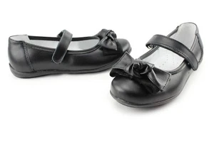 Kornecki Black Girls Mary Jane Leather Shoes (03076 Czarny) Made in Poland - Picture 1 of 7