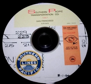Southern Pacific RR 1967 San Francisco Area SPINS- Zones 1-20 PDF Pages on DVD - Picture 1 of 6