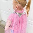 8pcs With Cloak Pretend Play Gift Necklace Earring For Girl Princess Costume Set