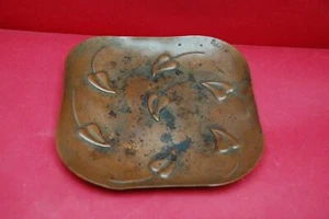 Firmado Francisco Rebajes Calla Lilly Hojas Placa de Cobre Art Deco? original - Imagen 1 de 8