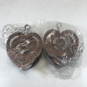 Metal Mini Heart Tealight Candle Holder Set of 2 - Picture 1 of 5