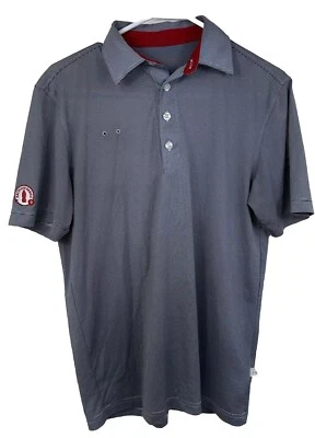 Polo Uniforme de Empleado Estilo Equipo Chick-Fil-A Medio Azul Blanco Rayas Foto 1 de 4