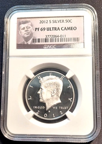 2012-S Silver NGC PF69 UCAM Kennedy Half Dollar Cover