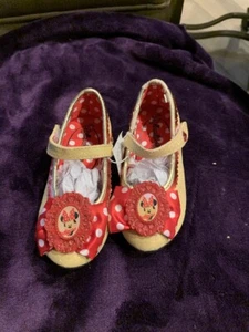 Disney Store Minnie Mouse Yellow Red Sparkle Heels Bow shoes NEW Dress Up - Picture 1 of 8