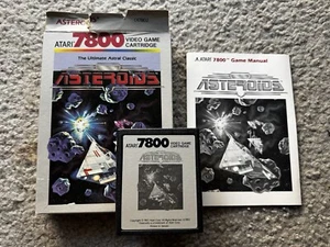 ASTEROIDS • Atari 7800 • TESTED • Original Box + Manual • EXCELLENT • CLEAN - Picture 1 of 3