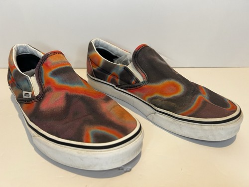 Scarpa da skate Vans Canvas slip on psichedelica "Aura oscura" taglia uomo 8 donna 9 5