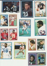 1984 Topps Football Stickers SET BREAK singles - stars, commons, Hall of Famers