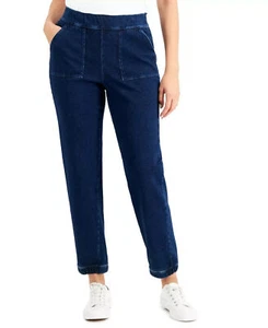 Charter Club Denim Jogger Pants, Dark Wash, Women's Size L, New! - Picture 1 of 13