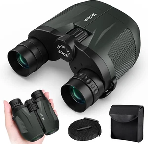 10-30X25 Compact Binoculars for Adults Kids - High Powered for Bird Watching Hun - Picture 1 of 9