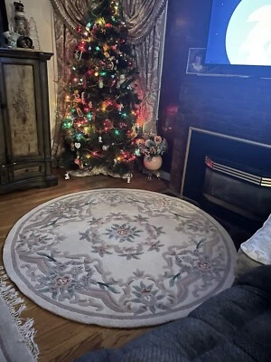 Nueva alfombra redonda Aubusson 6’ Foto 1 de 3