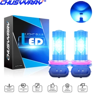 For BMW x5 2007-2012 2013 2014 2015 H11 LED Fog Driving Light Bulbs 8000k Blue - Picture 1 of 12