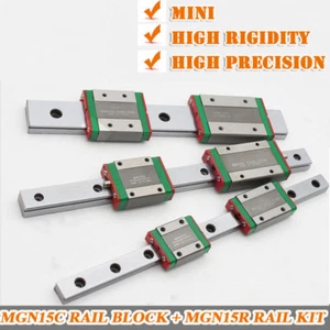 MGN15 L100mm-1000mm Linear Slide Rail + 2PCS MGN15C Sliding Block for CNC Kit - Picture 1 of 6