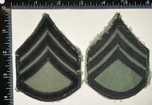 Vietnamkrieg Armee Stab Sergeant Chevrons Dschungel Tropical Twill Rang PAAR Patch - Bild 1 von 2