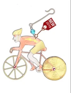 Ciclista de Velocidad Bicicleta Corredor Bicicleta Ornamento Metal Comercio Justo Peregrino Importaciones Nuevo - Imagen 1 de 1