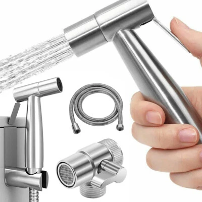 Bidet Brause Edelstahl Handbrause Sprühgerät Mit Wasserhahnspender,Schlauch - Bild 1 von 4