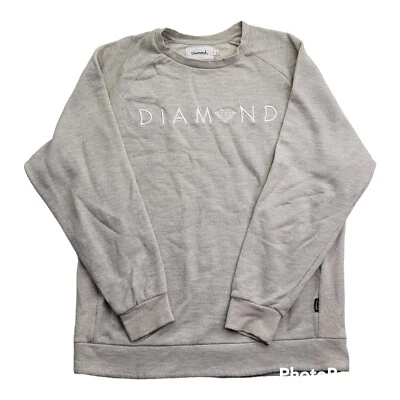 Diamond Supply Co Gray Sweatshirt Womens Size Large Soft Lining Good Condition - Image 1 of 4