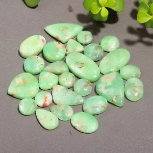 Lotto 25 pz cabochon pietre preziose crisoprasio naturale 334 ct 15x30-15x15 mm #12339 - Foto 1 di 9