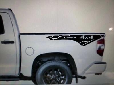 兼容 TRD 4X4 丰田苔原床边图形贴花卡车 L&R 侧面  — 第 1/2 张图片