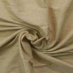 P KAUFMANN SITARA CORNSILK GOLD OFF WHITE FAUX SILK WOVEN FABRIC BY YARD 54"W - Picture 1 of 4