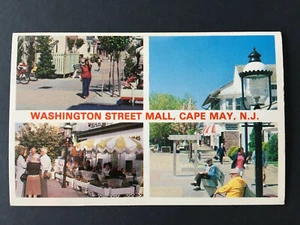 Vintage Cape May New Jersey Washington Street Mall Post Card - Imagen 1 de 4