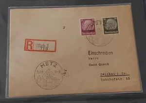 1940 merz France nazi registered cover - Picture 1 of 3