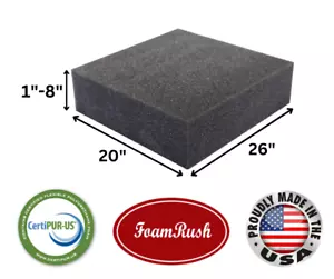 FoamRush 20" x 26" antracite tappezzeria schiuma cuscino sedia a rotelle USA - Foto 1 di 14