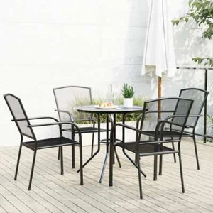 Gartenstuhl Set Stapelbar Gartenmöbel Gartengarnitur Bistroset Sitzgruppe vidaXL - Bild 1 von 40