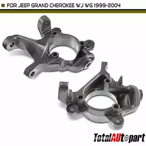 2Pcs Steering Spindle Knuckle Front for Jeep Grand Cherokee 1999-2004 4.0L 4.7L - Picture 1 of 8