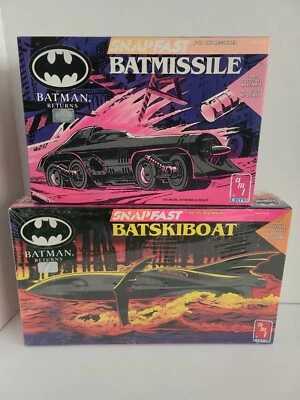 BATMAN RETURNS 1992 Batskiboat selado + caixa aberta de mísseis para bebês kits de modelos AMT ERTL   - Imagem 1 de 4