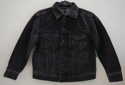 Gap Kids 453352-001 Unisex Sz M (8) Black Organic Cotton Icon Denim Jacket - Image 1 of 4