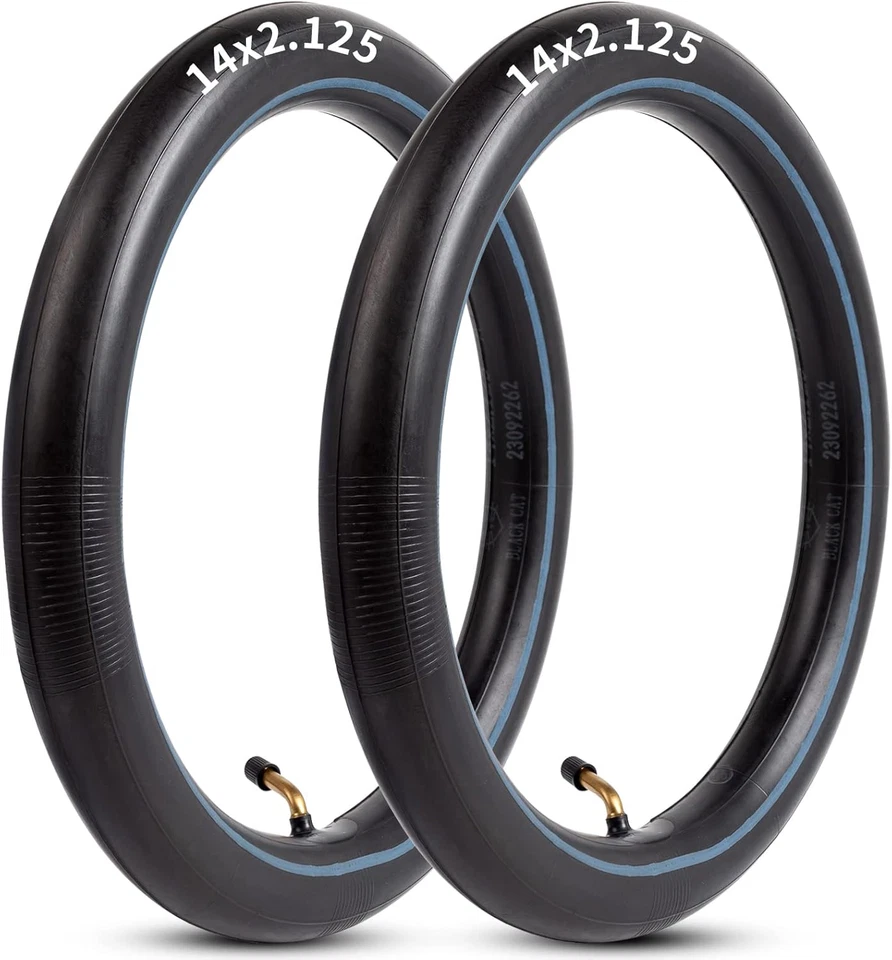 Heavy-Duty 14x2.125 Inner Tube 14 In Electric Bike Tubes with Angled Valve Stem