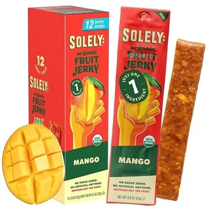 Solely Organic Mango Fruit Jerky 0.8 Ounce Pack of 12 - Picture 1 of 4