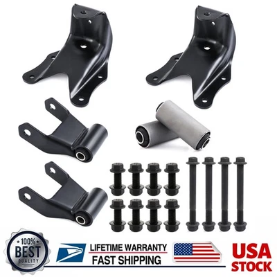 Kit de suspensión de soporte de grillete de resorte de hoja trasera para Ford F150 F250 F350 Bronco EE. UU. Foto 1 de 4