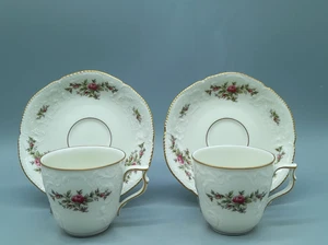 Rosenthal Sanssouci Moosrose Ramona 2 Kaffeetassen 2 Untertassen 1. Wahl - Bild 1 von 12