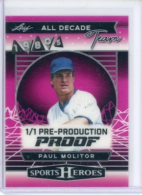 2025 Leaf Pre Production Proof (1/1) Paul Molitor - Image 1 of 2