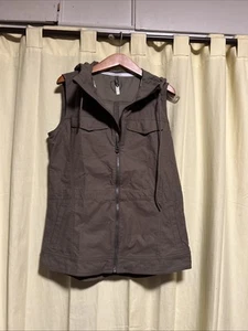 Exellent Condition Kuhl Stryka Hooded Vest Brown Small Full Zip Hiking - Picture 1 of 5