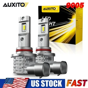 AUXITO 9005 HB3 LED Headlight Kit High Low Beam Bulbs Super Bright Noiseless 2x - Picture 1 of 13