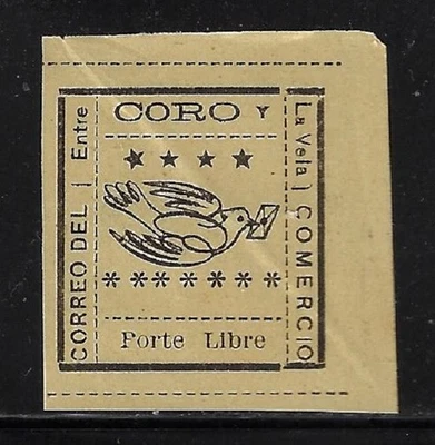 Venezuela: 1889; Local 53, Pigeon, Coro La Vela, porte libre, MNG, EBV1300D - Image 1 of 2