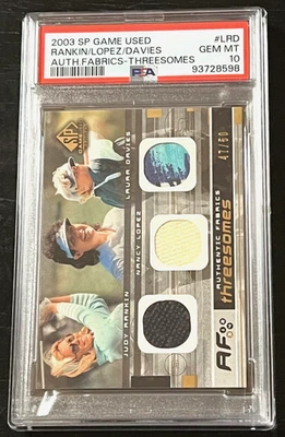 2003 SP GAME USED #LRD RANKIN/LOPEZ/ DAVIES PSA 10 47/50 RC THREESOME POP ONLY 1 - Image 1 of 4