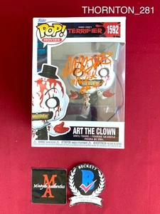 David Howard Thornton Art the Clown signed Funko Pop #1592 Terrifier Beckett - Picture 1 of 4