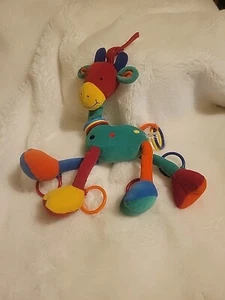 Ultra Rare Retired HTF Jellycat First Steps plush multicolor giraffe with rings - Picture 1 of 8