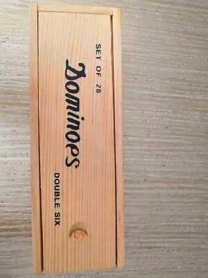 dominos 28 pieces, new in a wooden box!!! - Image 1 of 4