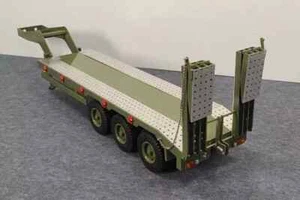 1/14 3-Axle 1100mm FULLY STAINLESS STEEL Trailer for Tamiya Tractor Truck NIB - Picture 1 of 9