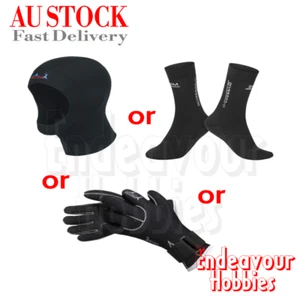 3mm Diving Hood / Gloves / Socks Neoprene Wetsuit Scuba Surfing Spear fishing,AU - Picture 1 of 17