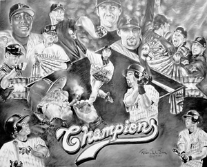 Florida Marlins 2003 World Series Champ 20x24 OPEN LITHO. ROBERT STEPHEN SIMON - Bild 1 von 5